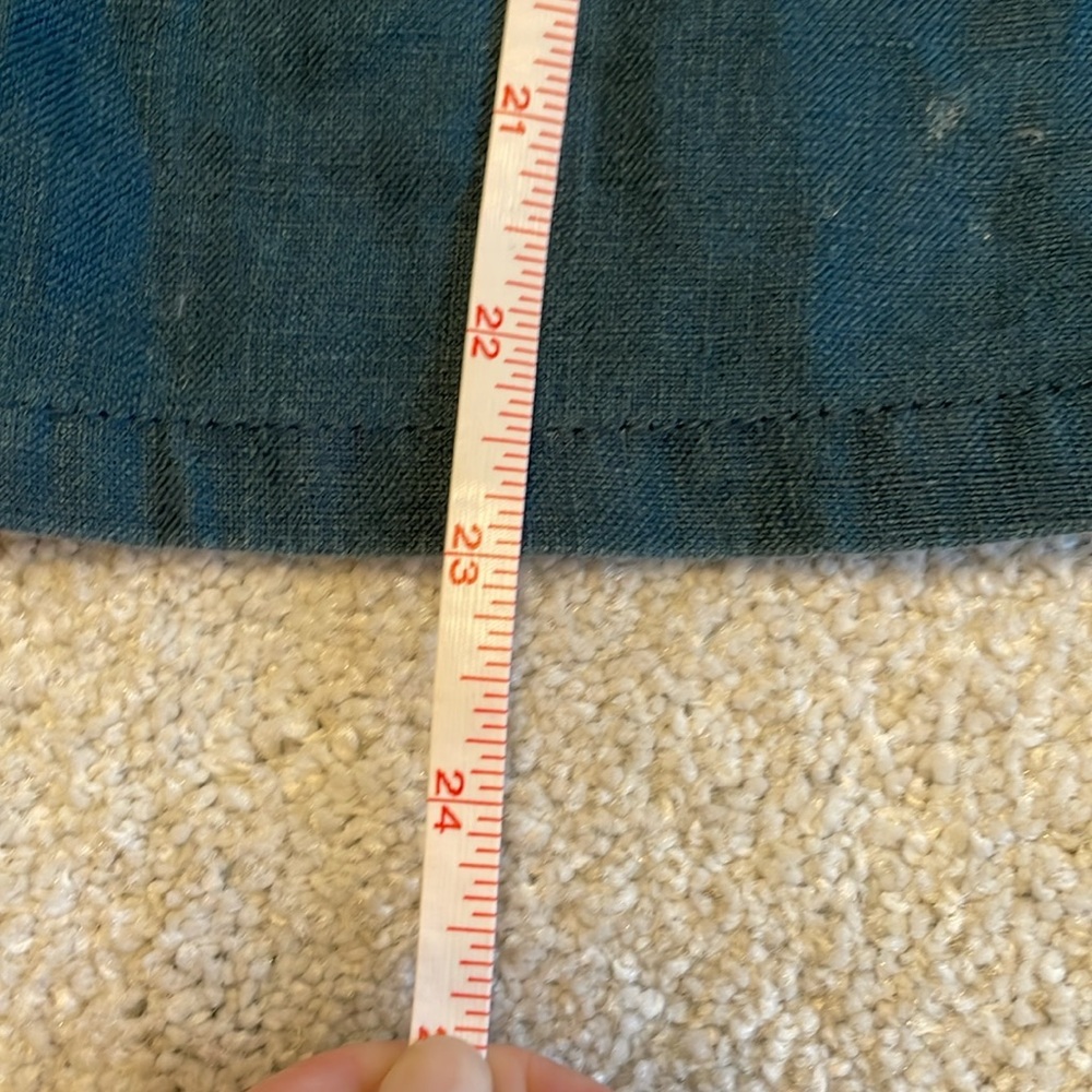 J.Jill Large Teal Linen Skirt - Picture 8 of 9